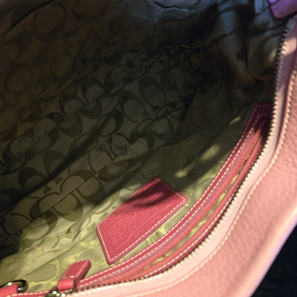 Coach Vintage Soho Pebbled Leather 2 Tone Pink - Picture 8 of 11